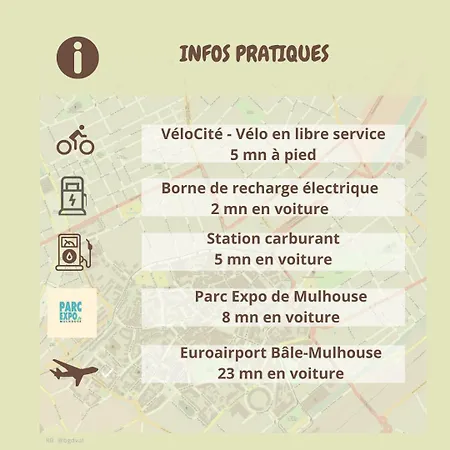 아파트 Rbb 1d-studio 1 A 2 Personnes Equipe-1er Etage 뮐루즈